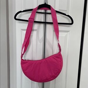 Vibrant Pink Nylon Crossbody